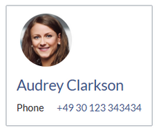Profile information of user Audrey Clarkson