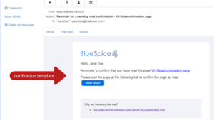 example of a sent single notification email